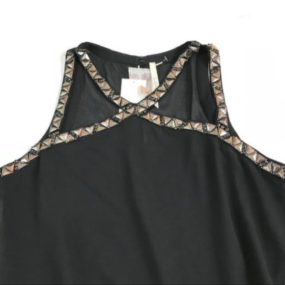 Nordstrom Bellatrix Embellished Black Top Size M - Picture 2 of 5